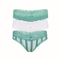 Ahna Thong 3-Pack in Jade Mist/Cream/Jade Mist Cream Stripe