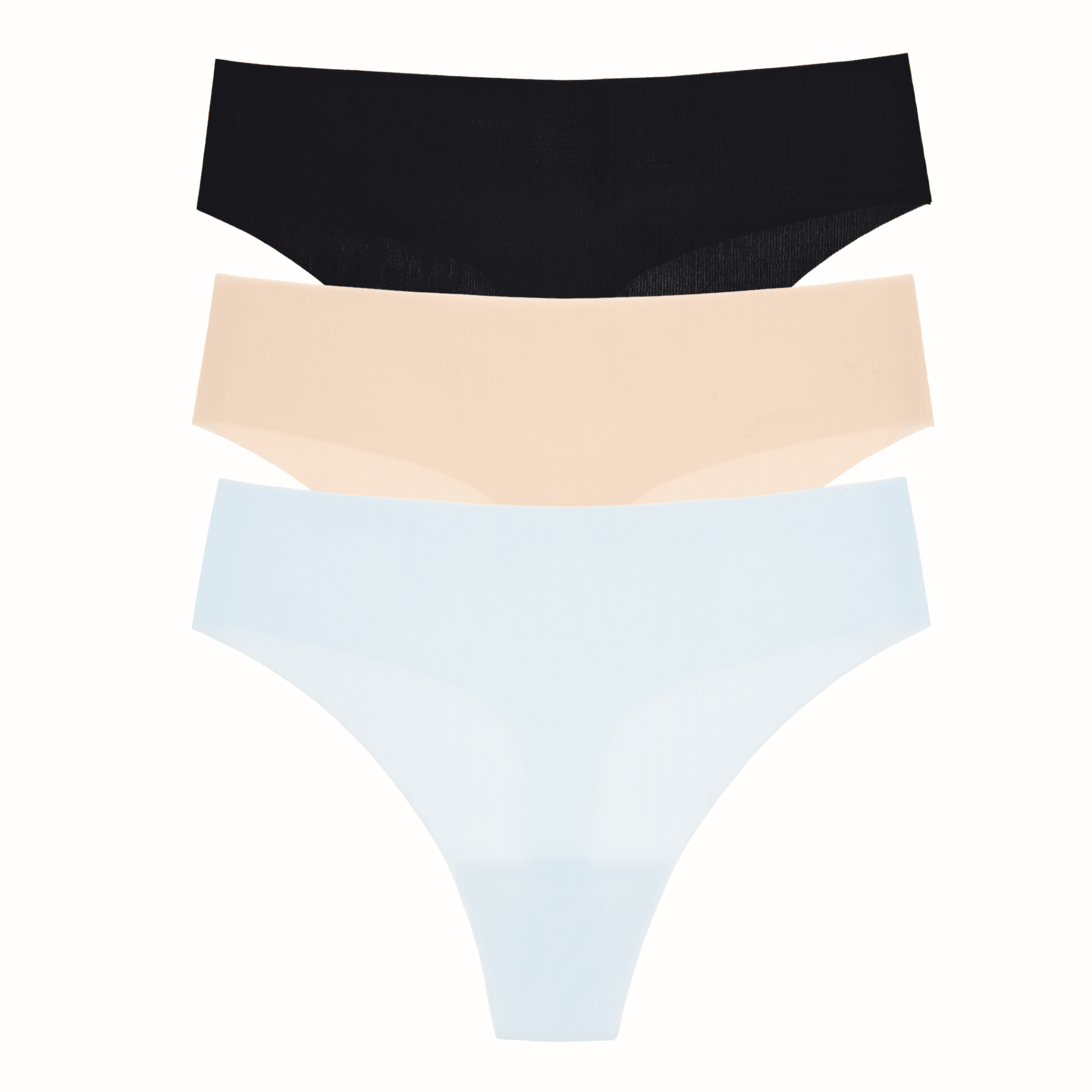Like Nothing Thong 3-Pack in Basics & Drift Blue