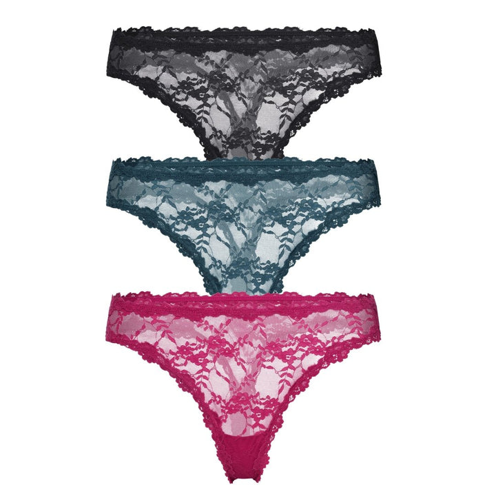 Maria Thong 3-Pack in Black/Enchanted/Cabaret