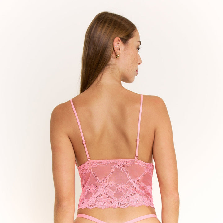 Riot Lace Cami in Coral Blush